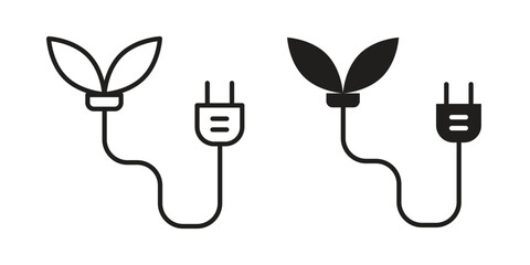 Biomass energy icon vector collection. vector stock symbol illustrations