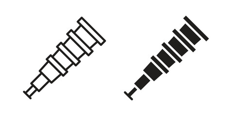 Boat Telescope icon vector collection. vector stock symbol illustrations