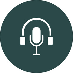 Podcast Vector Icon Design