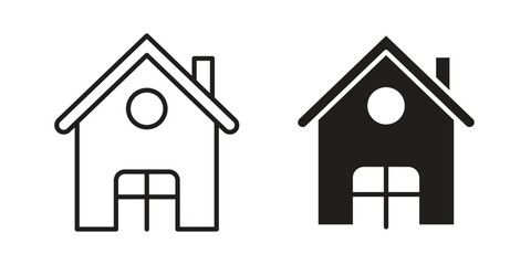 Chalet icon vector collection. vector stock symbol illustrations