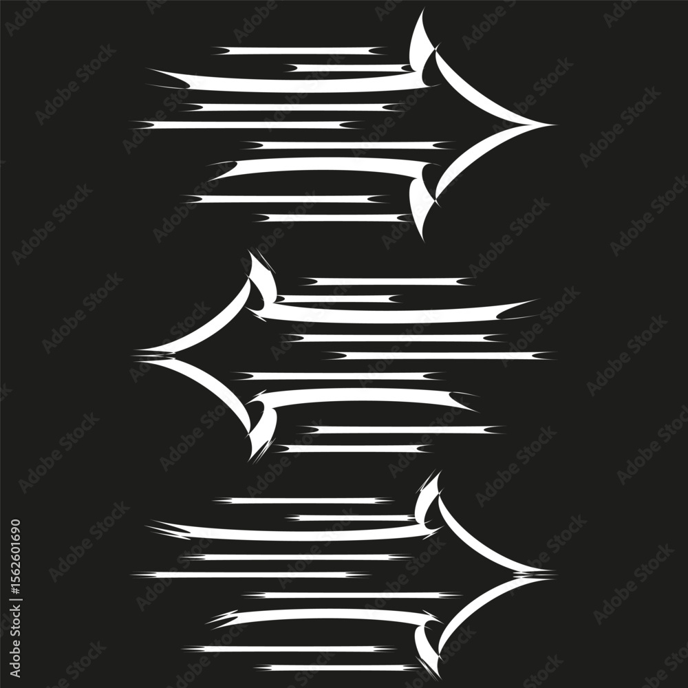 Poster stack arrow icon. vertical flow arrows. high speed vector. night contrast style.