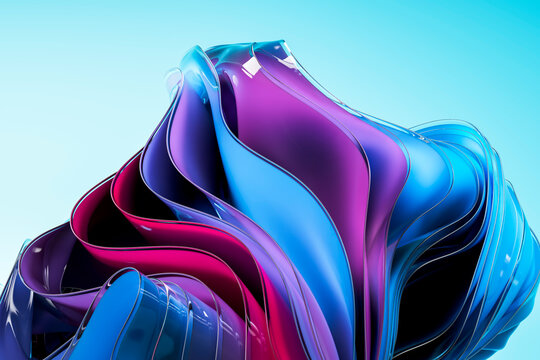 Wavy Gradient Layers in Flowing 3D Background