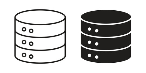 Cylinder database icon vector collection. vector stock symbol illustrations