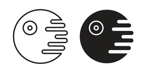 Death star icon vector collection. vector stock symbol illustrations