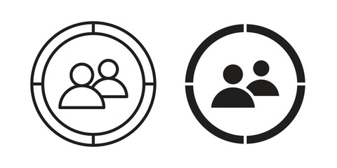 Demographics icon vector collection. vector stock symbol illustrations