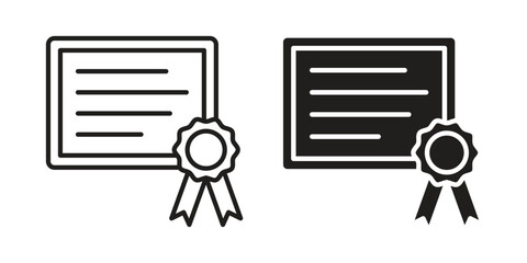 Diploma icon vector, Symbol, logo illustrations