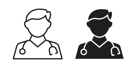 Doctor icon vector collection. vector stock symbol illustrations