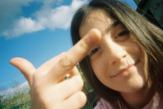 Funny blurred Selfie 


