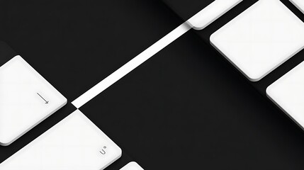 Abstract keyboard keys on dark background