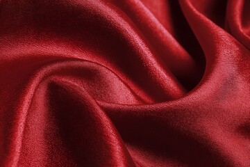 Obraz premium Draped Dark Red Satin Fabric Texture