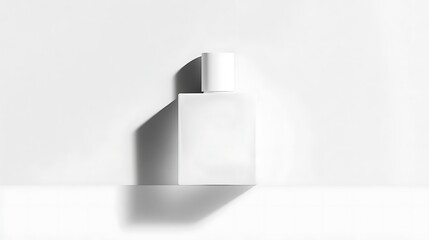 White perfume bottle, shadow play