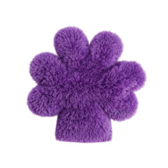 Adorable Purple Plush Paw Print Pet Toy