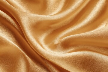 Fototapeta premium Draped Golden Satin Fabric Texture