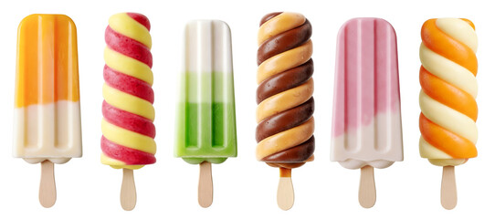 Row of Assorted Ice Pops
