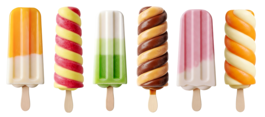 Row of Assorted Ice Pops