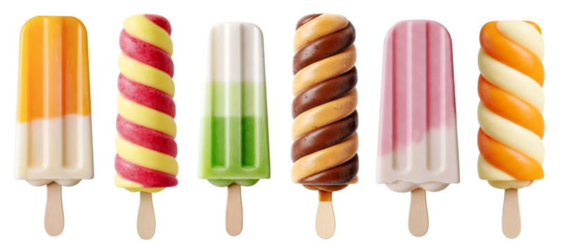Row of Assorted Ice Pops
