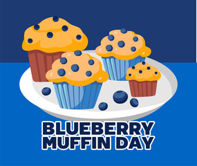 national blueberry muffin day with delicious blueberry muffins