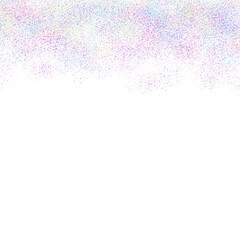 Vibrant colorful confetti or glitter particles falling