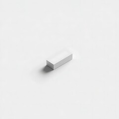 Simple rectangular prism on white surface