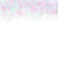 Colorful confetti falling creating a festive border