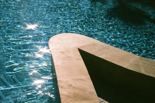 Shining Grainy Swimming Pool Water