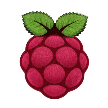 Raspberry Pi Logo A Detailed Illustration of a Raspberry