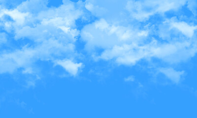 Abstract panoramic blue sky white clouds background.soft