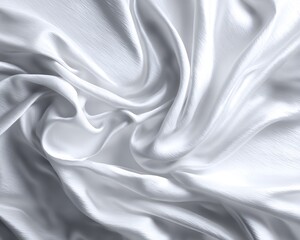 Obraz premium Silver-White Fabric Drape