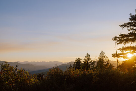 Dusk view over Applegate Valley