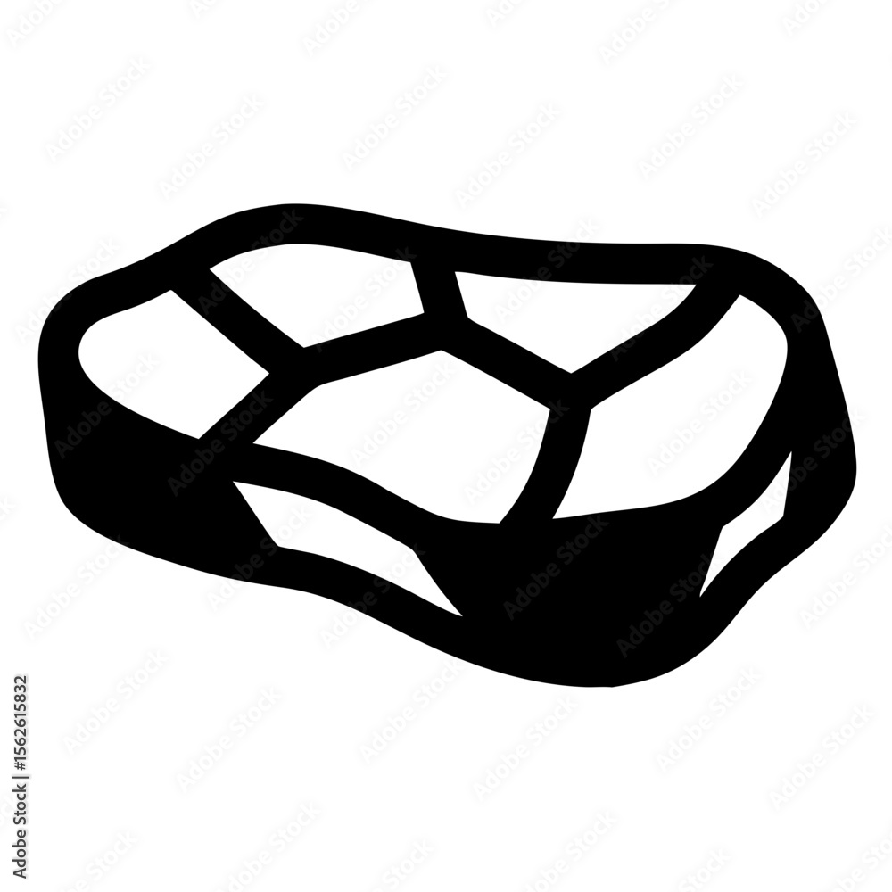 Aufkleber modern angular representation of a rock in a minimalist design