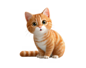 A cute. fluffy calico kitten with large. expressive eyes is curiously crouching on a soft surface. creating an adorable and heartwarming scene perfect for pet-themed content