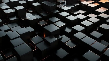 Gen-4 Turbo A 3D-rendered background featuring a sophisticated blend of black and gray hues, adorned with geometric triangles and shimmering crystal elements, creating a modern, abstract composition w - Powered by Adobe