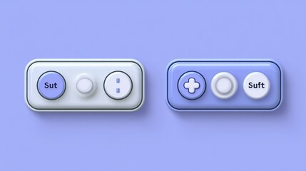 UI Concept Featuring Buttons and Cards with Minimalistic Digital Design and a Light Theme for Clean and Intuitive User Interfaces