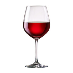 Elegant Red Wine in Clear Glass Goblet – Classic Alcoholic Beverage with Rich Color Isolated on Transparent Background