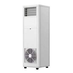 Big floor standing air conditioner isolated on a transparent background