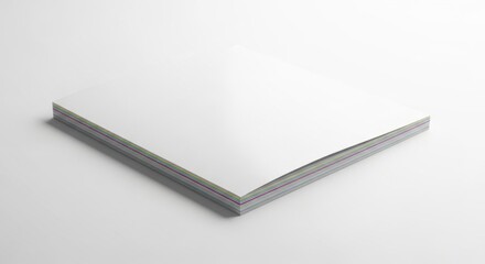 Stack of Blank White Sheets of Paper on White Surface