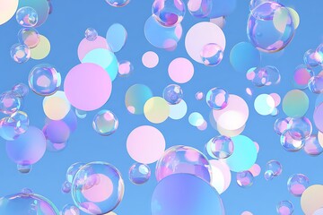 Colorful floating bubbles