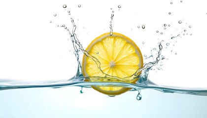 Lemon Splash in Water, High-Speed Photography