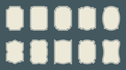 A set of simple vintage style frames