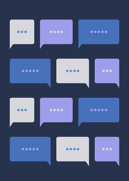 Colorful speech bubbles
