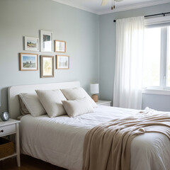 Fototapeta premium Modern Interior Design Comfortable Bedroom Space Home Decor Room