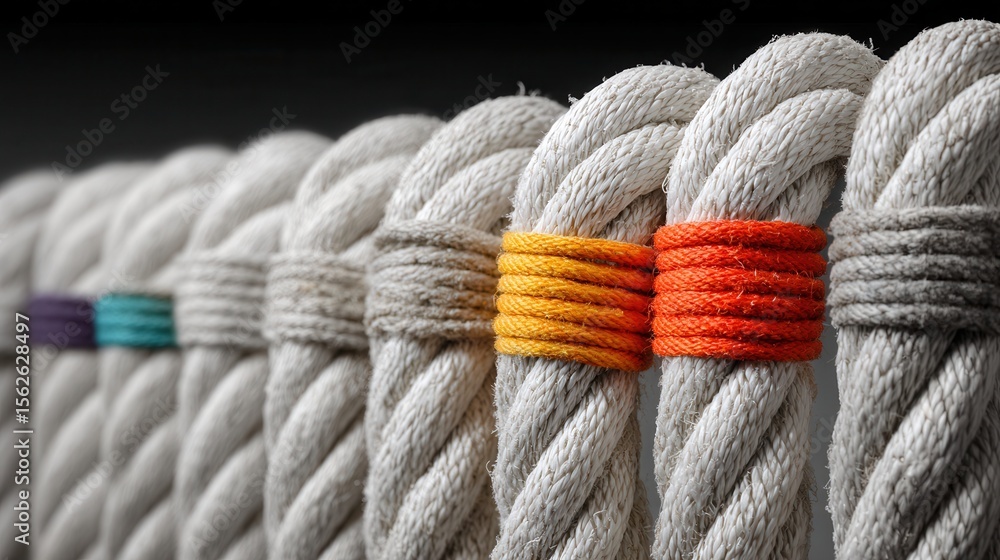 Poster Textured Rope Patterns with Colorful Twists and Striking Clarity