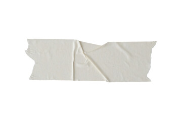 Piece of corrugated adhesive tape with torn edges stuck to a wall, with transparent background png