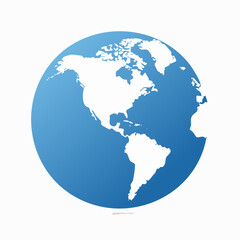 Blue Earth Globe, Illustration Global Connectivity and World Map