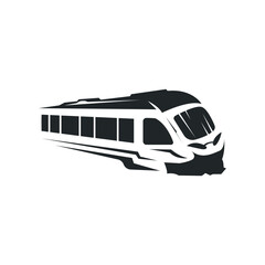simple concept design minimalist train transportation logo template locomotive fast train illustration business brand