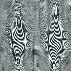 A striped texture in the form of highly distorted vertical masses that imitate hills.