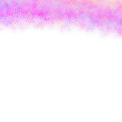 Abstract pink and purple powder splash border