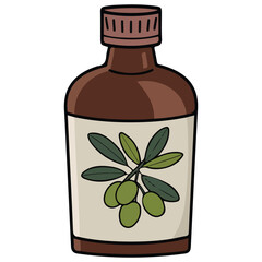 Homeopathic medicine bottle with herbal extract vector