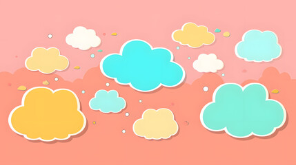 sticker cartoon flat vector comic thought bubble