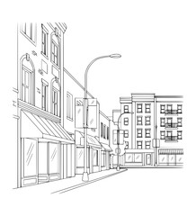 Line Art of Georgia Avenue, Washington D.C.